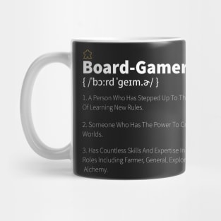 Board Gamer Definition - Board Game Inspired Graphic - Tabletop Gaming  - BGG Mug